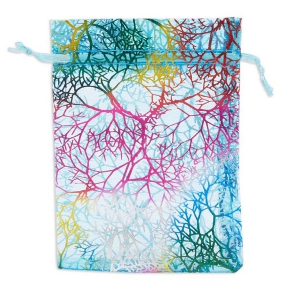 Beach Coral Gift Bag Pouches with Drawstring - Picture 1 of 16